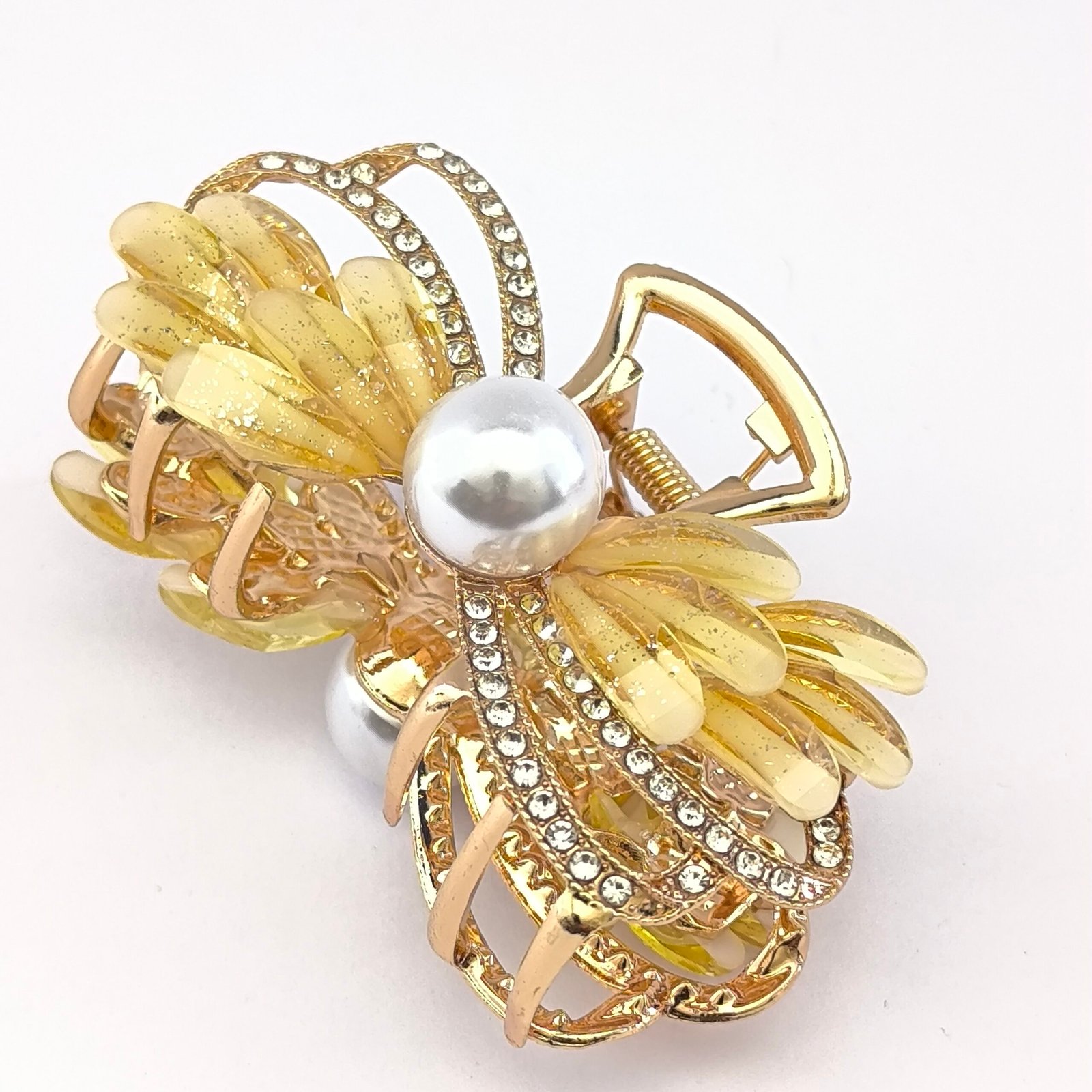 Piraña Decorativa con Perla y Cristales para Cabello | Pinza Elegante Floral - Image 8