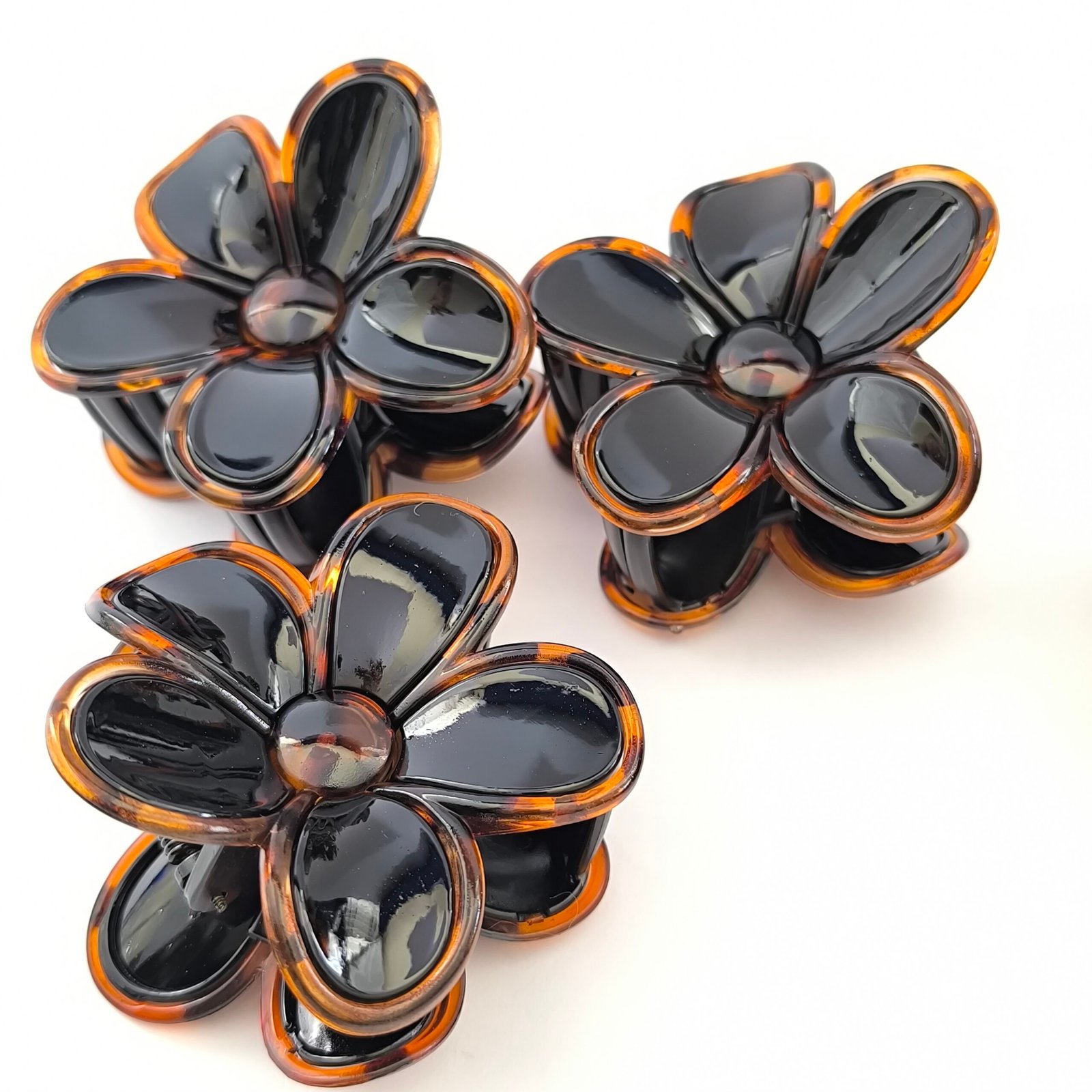 Piraña Floral Estilo Carey para Cabello | Pinza Elegante Grande para Mujer - Image 3