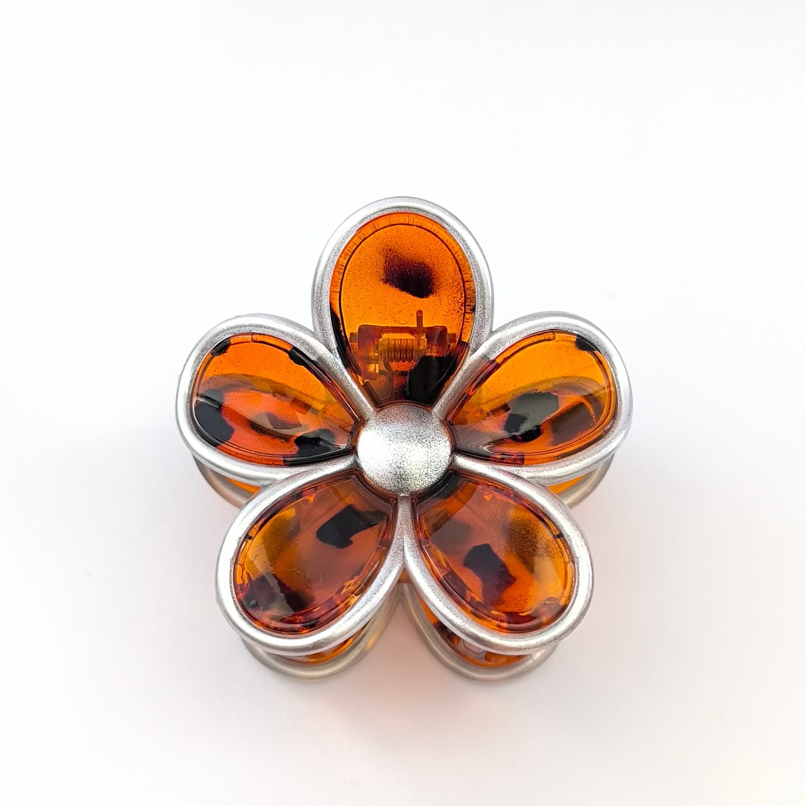 Piraña Floral Estilo Carey para Cabello | Pinza Elegante Grande para Mujer - Image 4