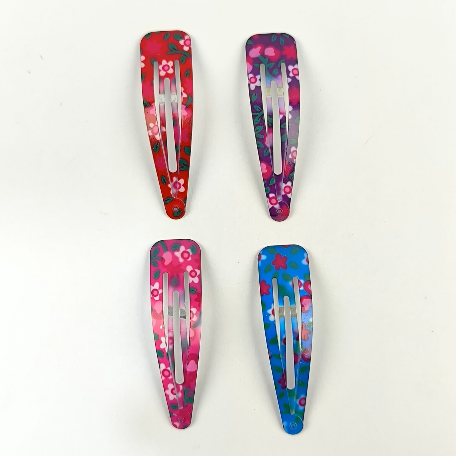 Trabas Metálicas para Cabello Colores Floreados Pack 10 Unidades - Image 2