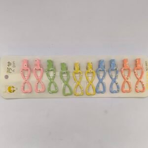 Set de 10 Pinzas Metálicas para Cabello con Flores – Broches Tipo Moño Colores Pastel