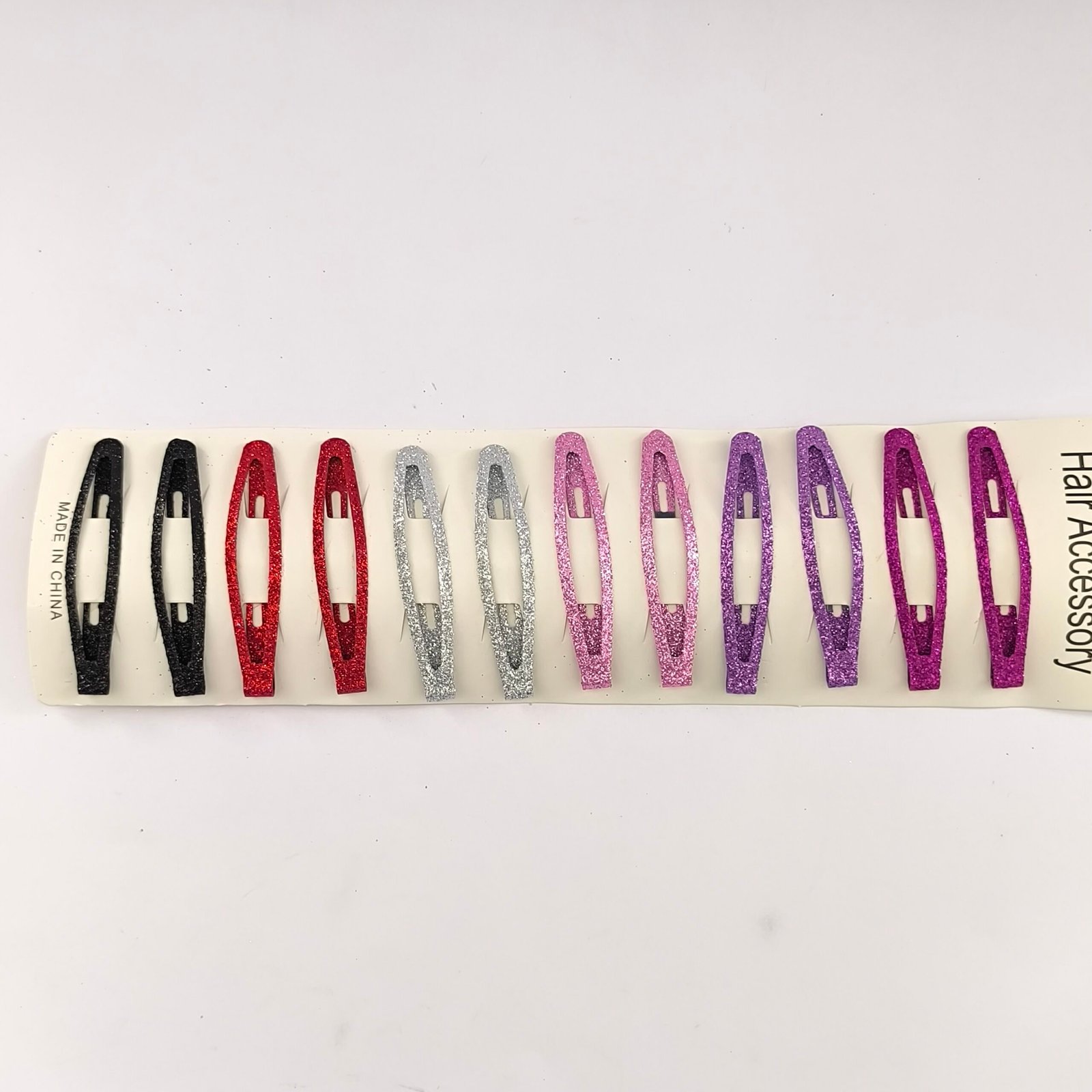 Trabas Metálicas con Purpurina Multicolor para Cabello – Set 12 Pinzas Brillantes Mujer