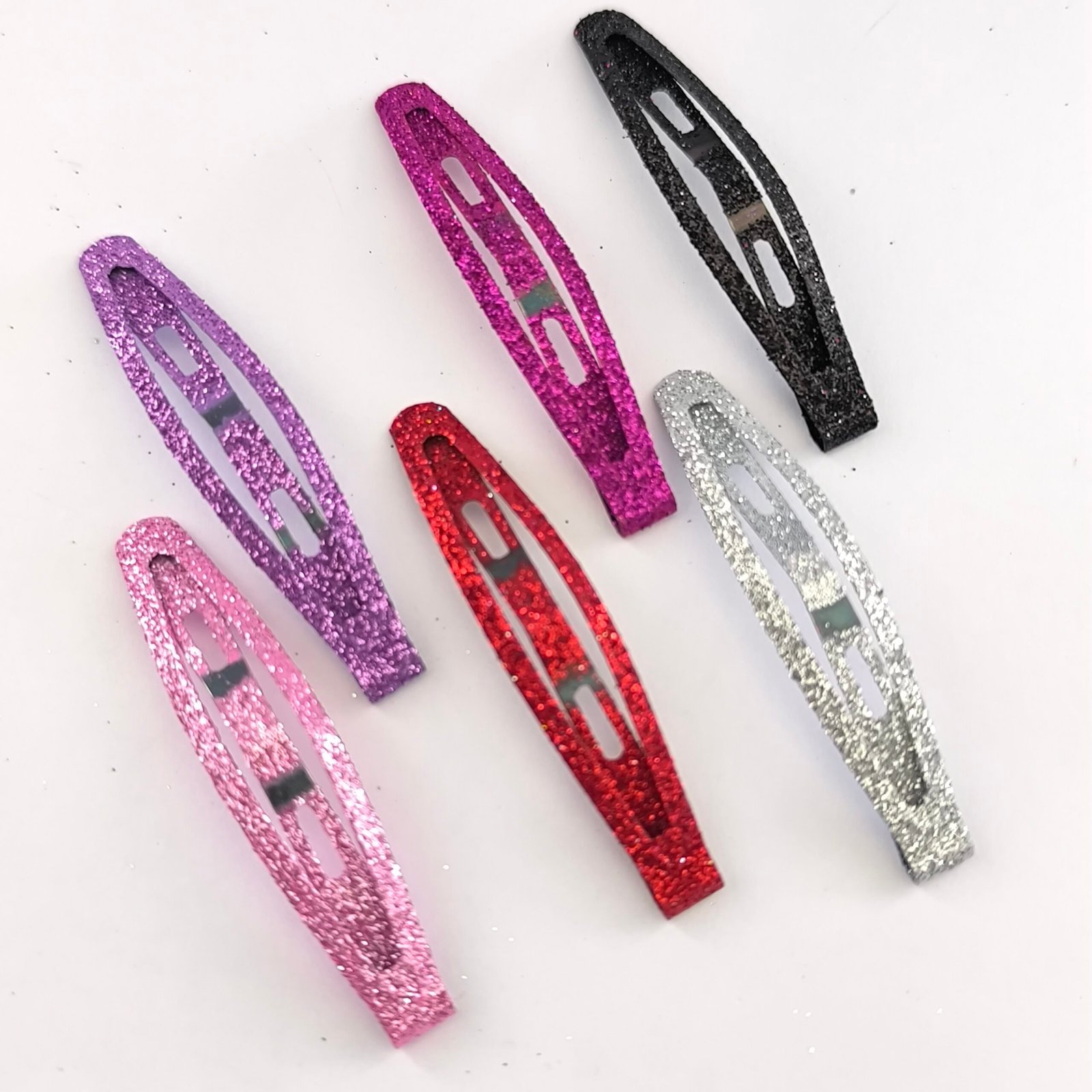 Trabas Metálicas con Purpurina Multicolor para Cabello – Set 12 Pinzas Brillantes Mujer - Image 2