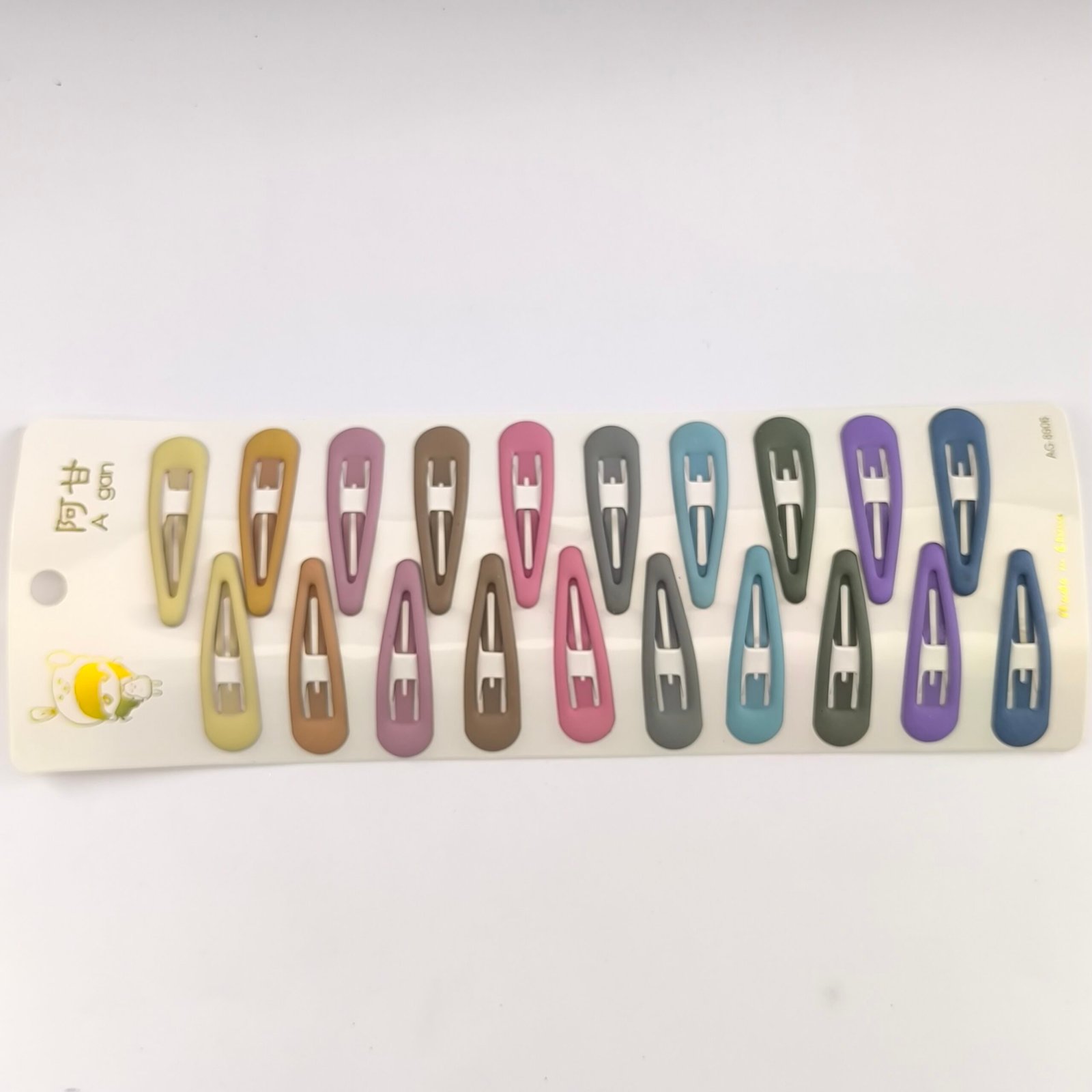 Traba Metálica Engomada para Cabello | Pinza Clip Mujer Set 20 Unidades Colores Surtidos - Image 4