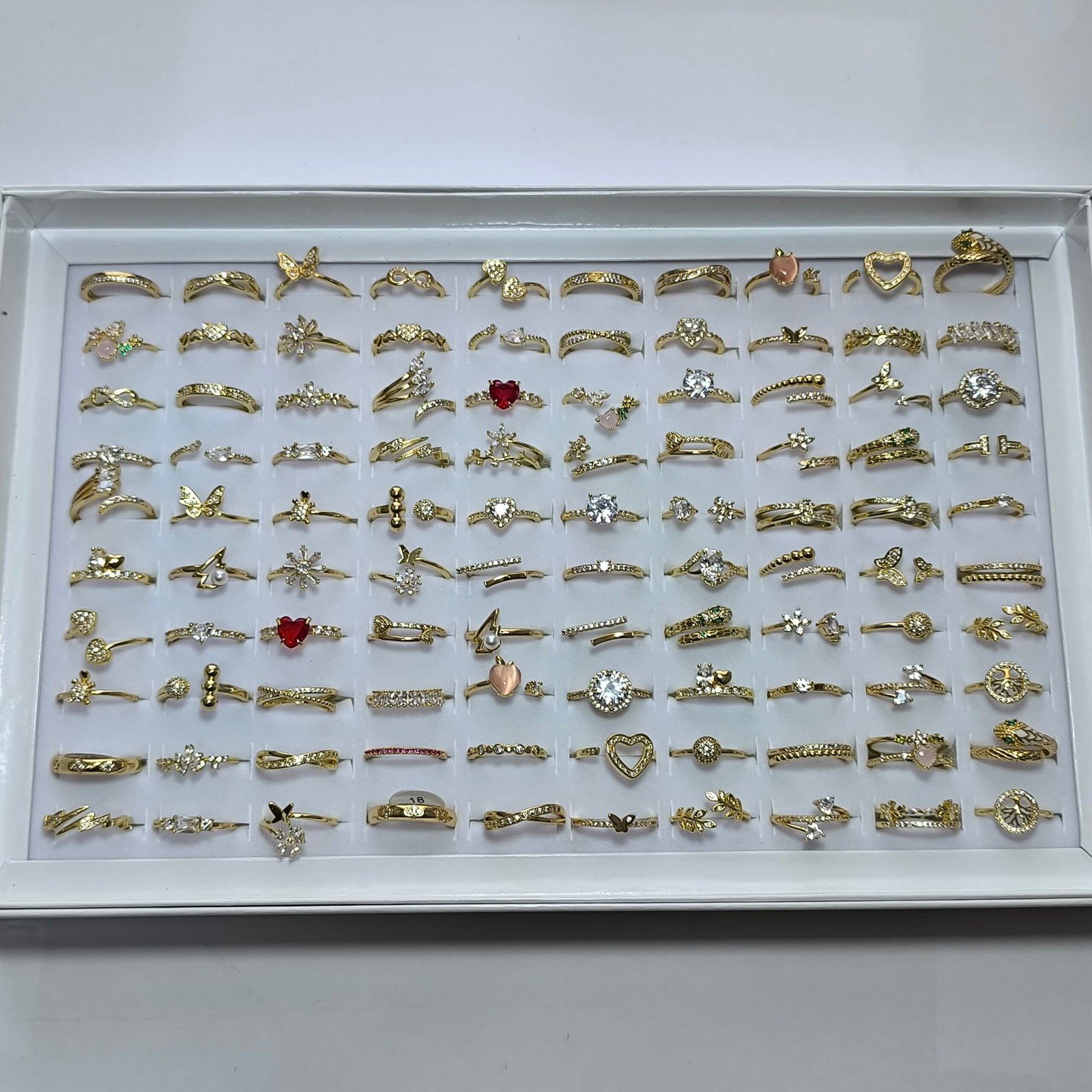Anillos Dorados de Acero Inoxidable Ajustables para Mujer | Set 100 Diseños Elegantes y Modernos - Image 13