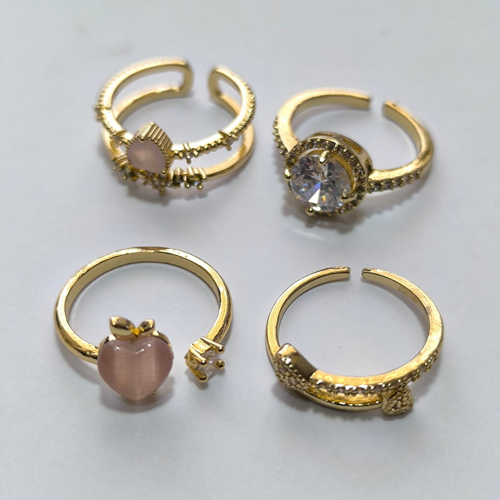 Anillos Dorados de Acero Inoxidable Ajustables para Mujer | Set 100 Diseños Elegantes y Modernos - Image 5