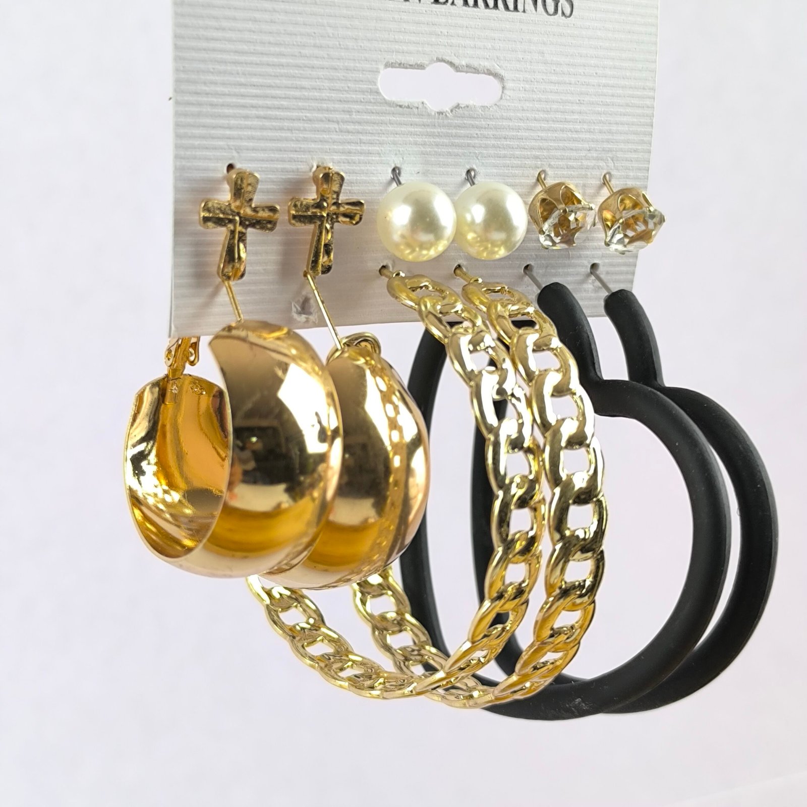 Set de Aretes Elegantes Surtidos para Mujer | Pendientes de Moda en Metal y Acrílico - Image 2