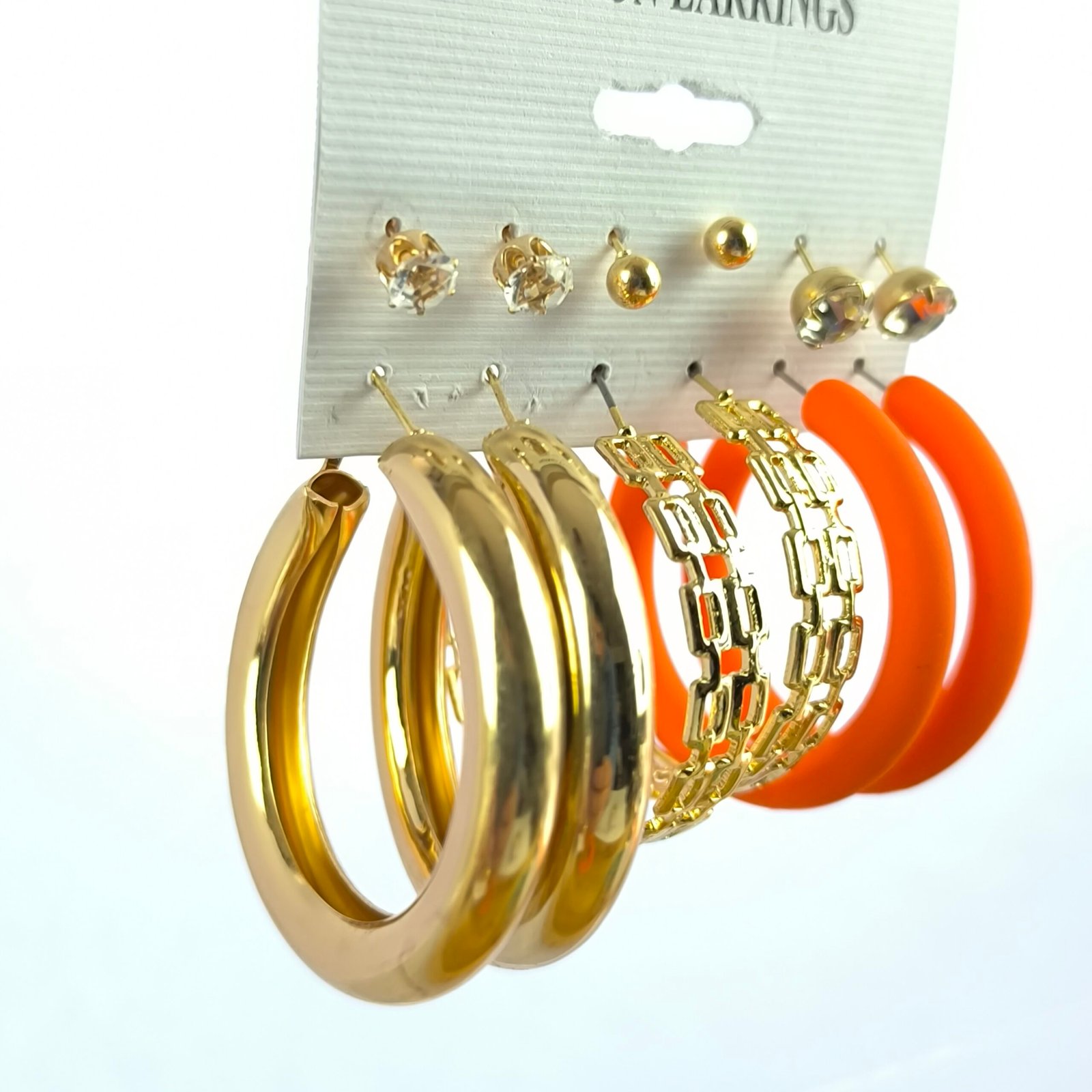 Set de Aretes Elegantes Surtidos para Mujer | Pendientes de Moda en Metal y Acrílico - Image 4