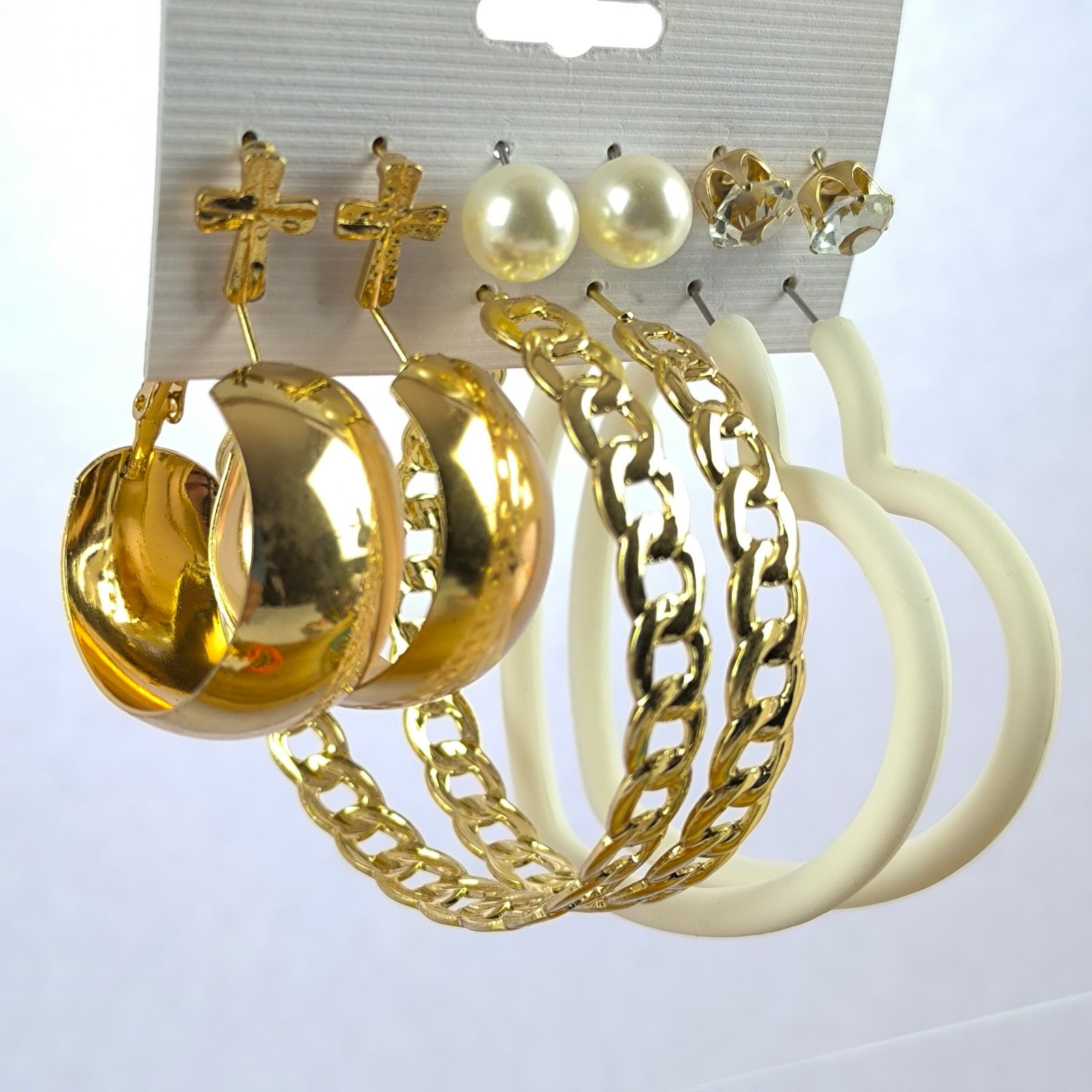 Set de Aretes Elegantes Surtidos para Mujer | Pendientes de Moda en Metal y Acrílico - Image 5