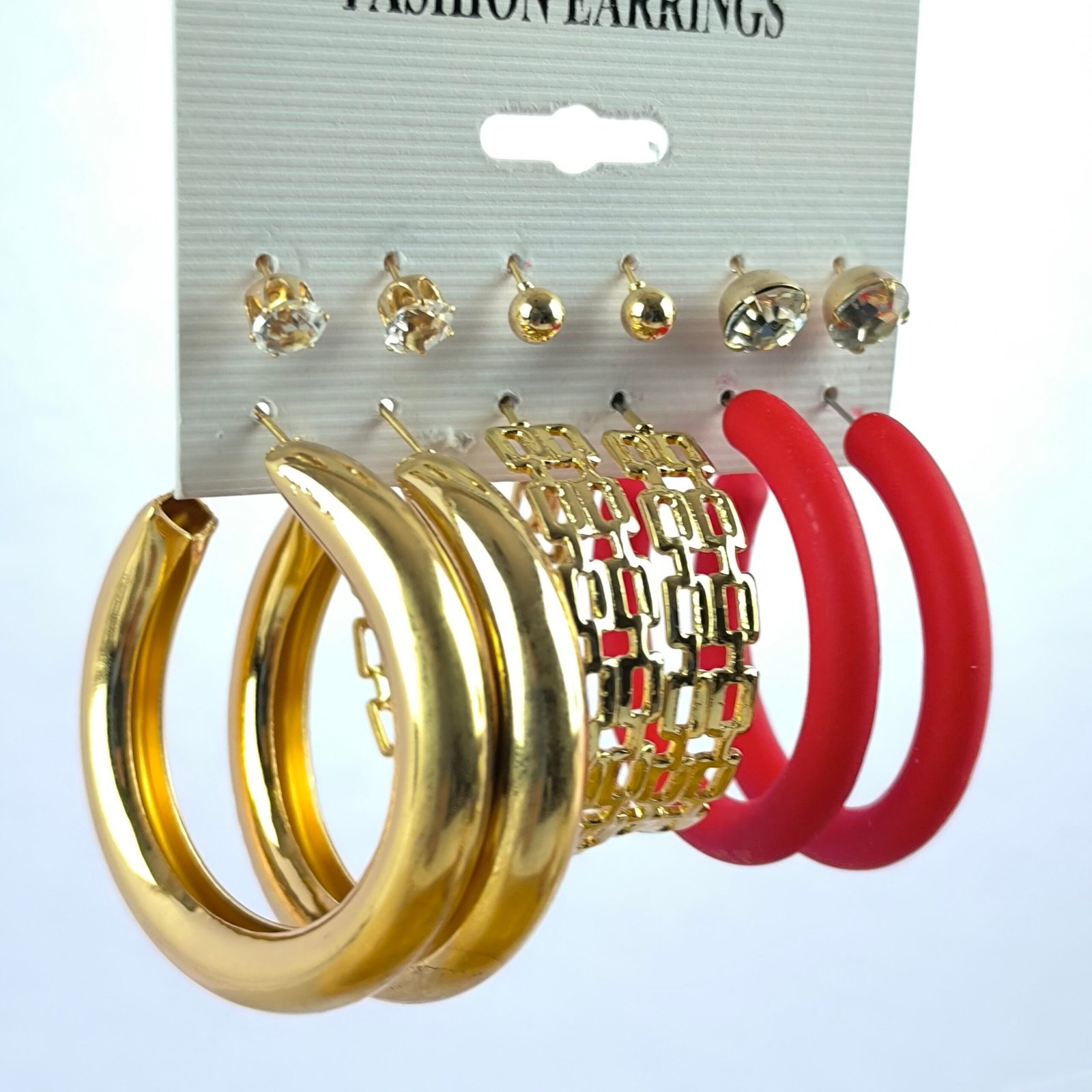 Set de Aretes Elegantes Surtidos para Mujer | Pendientes de Moda en Metal y Acrílico - Image 7