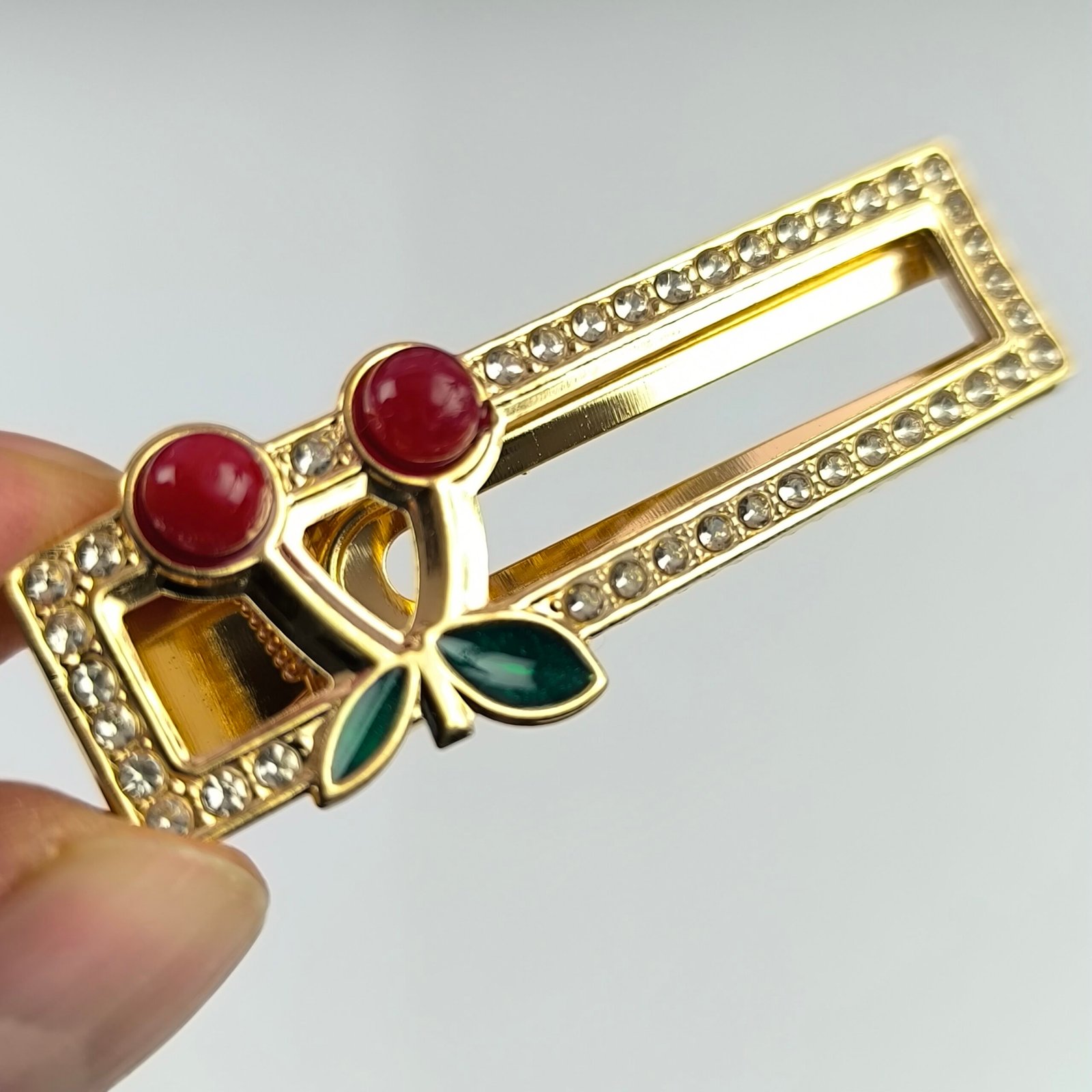 Set Traba Cabello con Piraña Cerezas 12 Unidades | Diseño Elegante Dorado - Image 8
