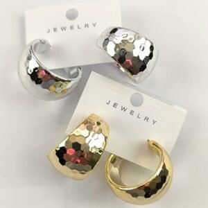 Aretes de Acrílico resistente 12 Unidades | Diseño Elegante Dorado y Plateado