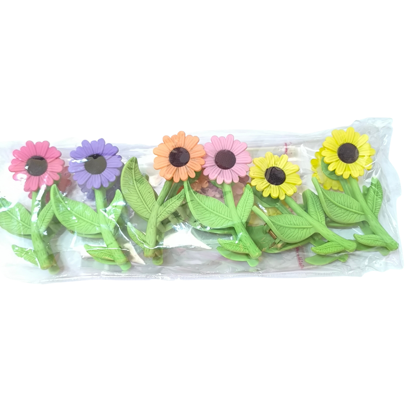 Piraña floral girasol con tallo y hojas | 5 colores - Image 2