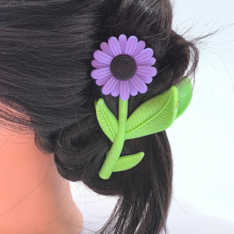 Piraña floral girasol con tallo y hojas | 5 colores