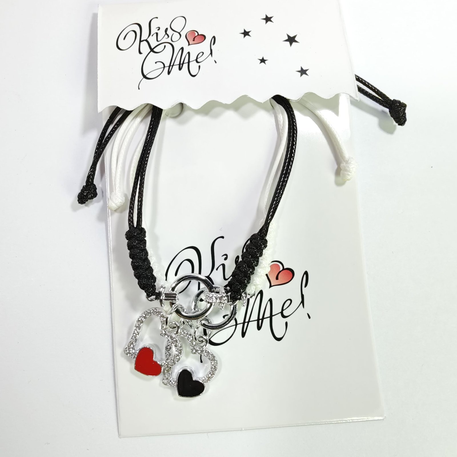 Pulseras Ajustables Blanco y Negro con Dijes Surtidos | Pack por Mayor para Mujer y Jóvenes - Image 3