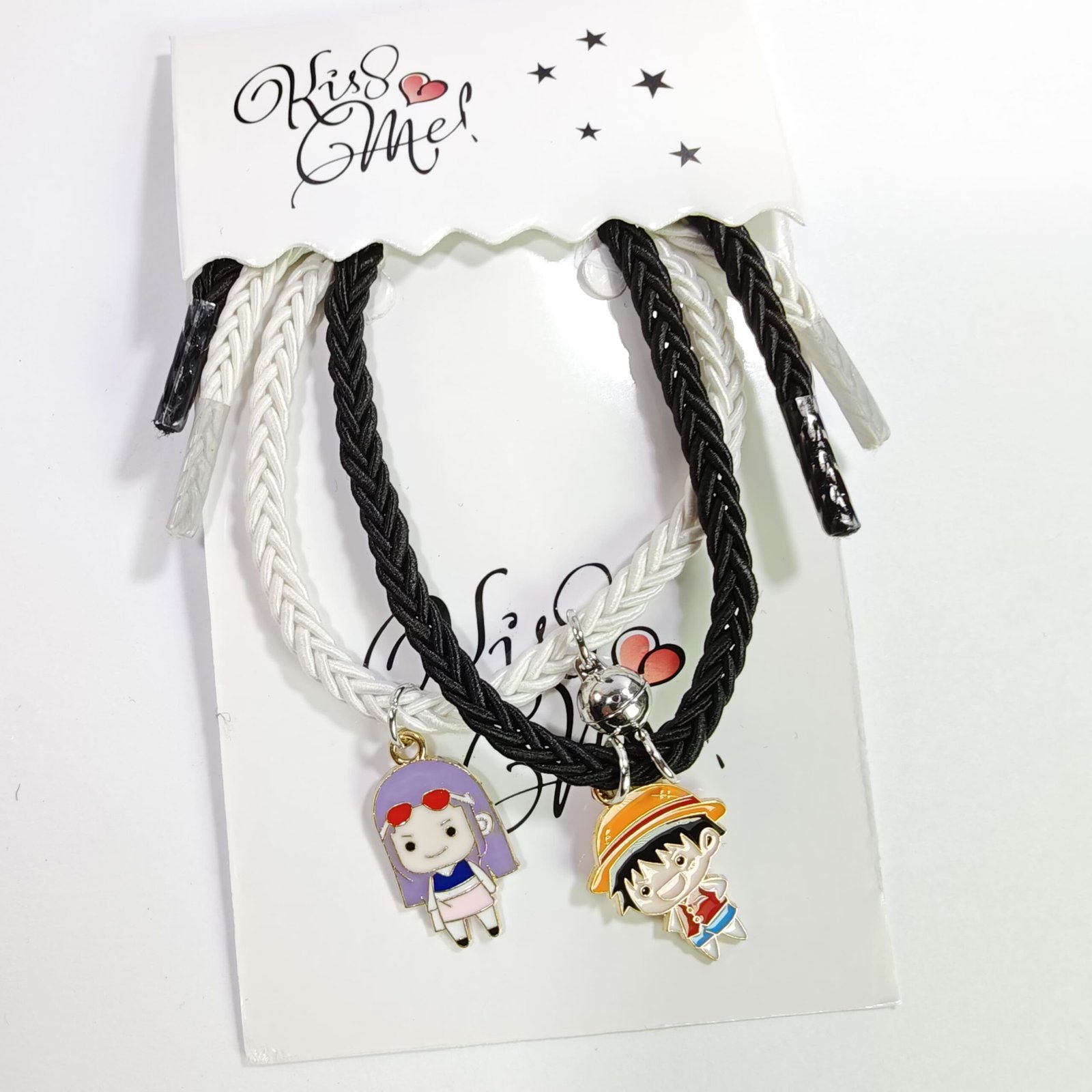 Pulseras Ajustables Blanco y Negro con Dijes Surtidos | Pack por Mayor para Mujer y Jóvenes - Image 5