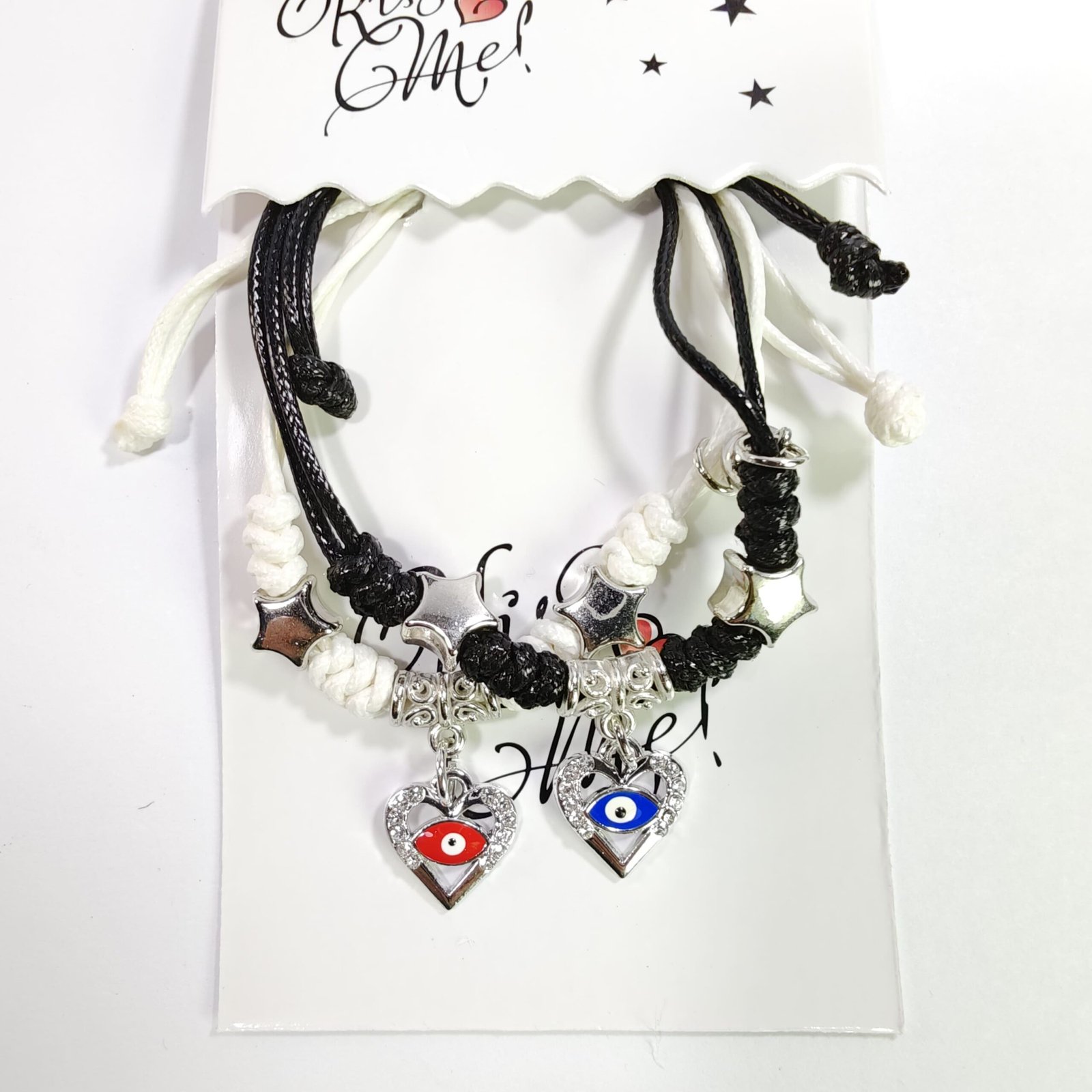 Pulseras Ajustables Blanco y Negro con Dijes Surtidos | Pack por Mayor para Mujer y Jóvenes - Image 6