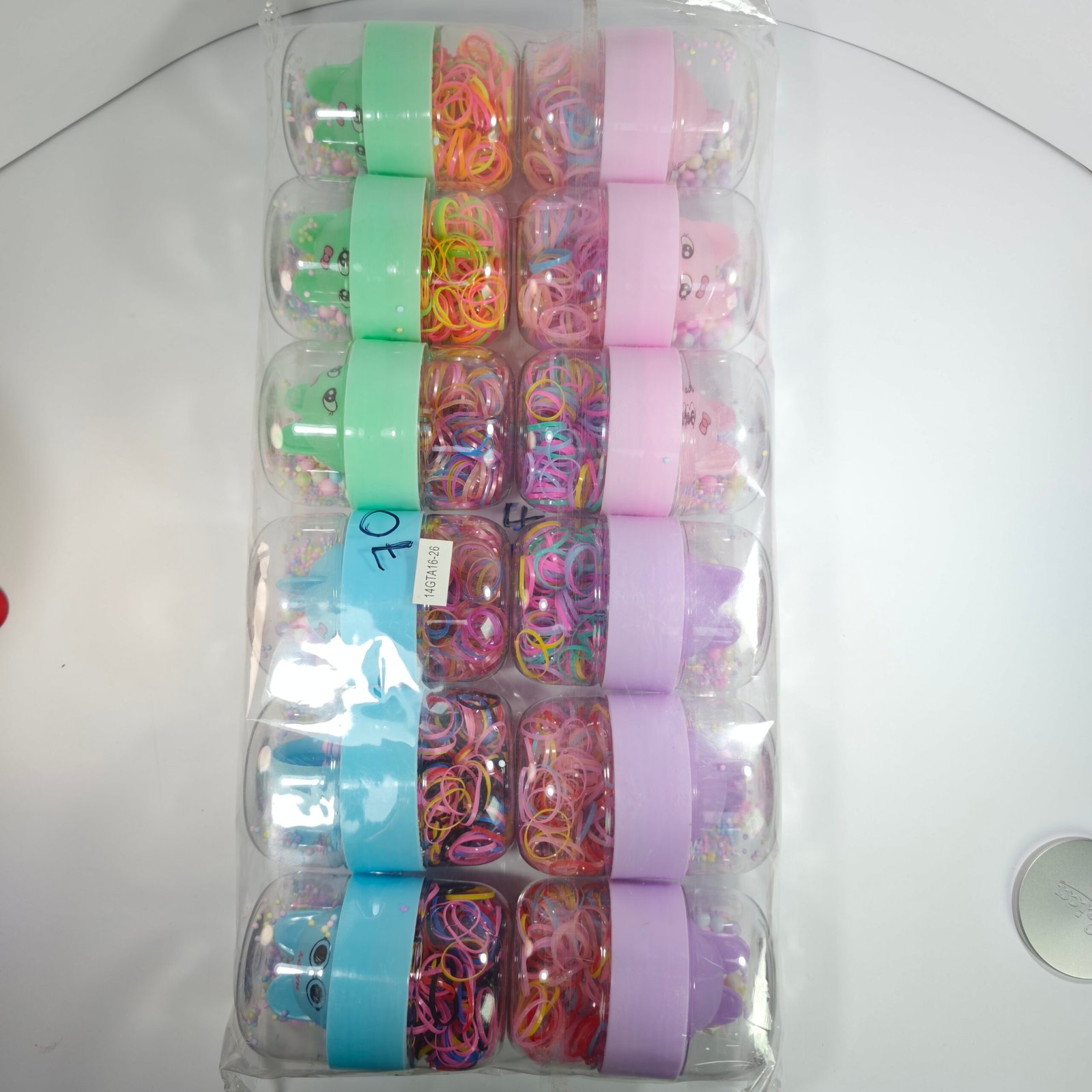 Tarro Doble Ligas Elásticas Figura Kawaii Impresa Pastel Surtido x12 - Image 9
