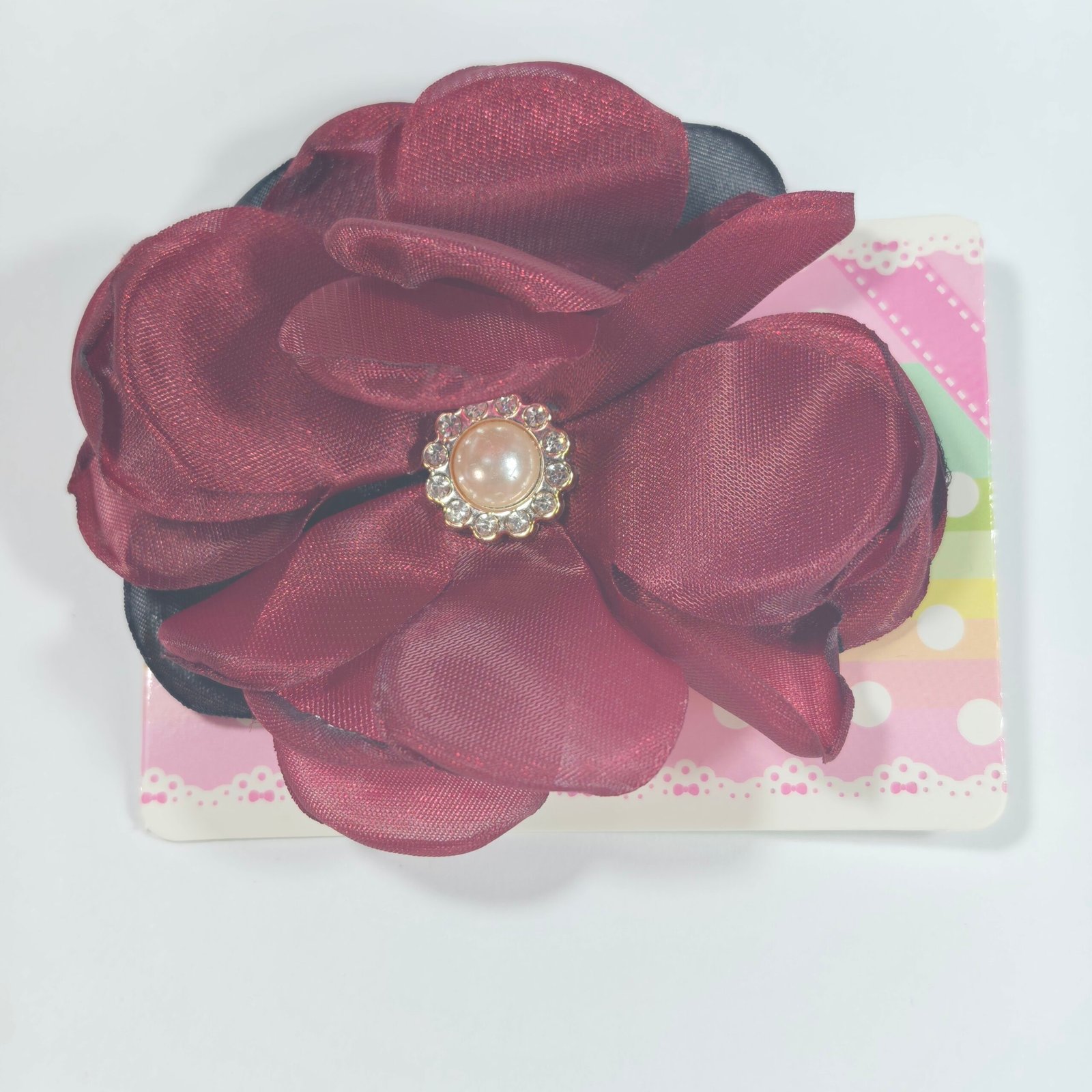Gogo/liga Flor Grande Organza Centro Perla y Strass Surtido x12 - Image 3