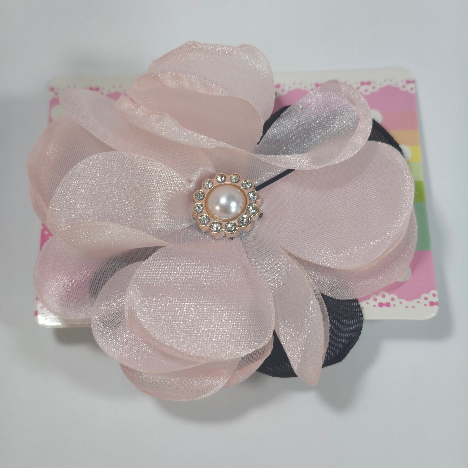 Gogo/liga Flor Grande Organza Centro Perla y Strass Surtido x12 - Image 4