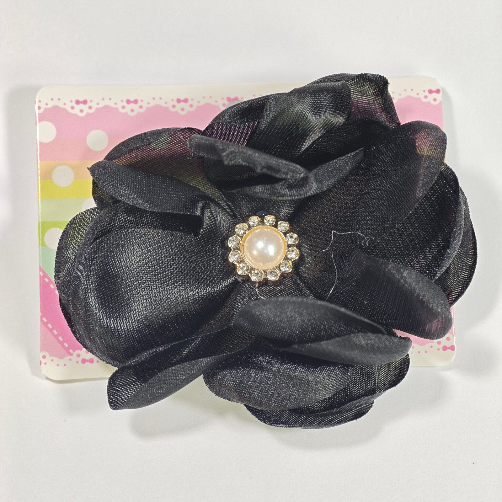 Gogo/liga Flor Grande Organza Centro Perla y Strass Surtido x12 - Image 6